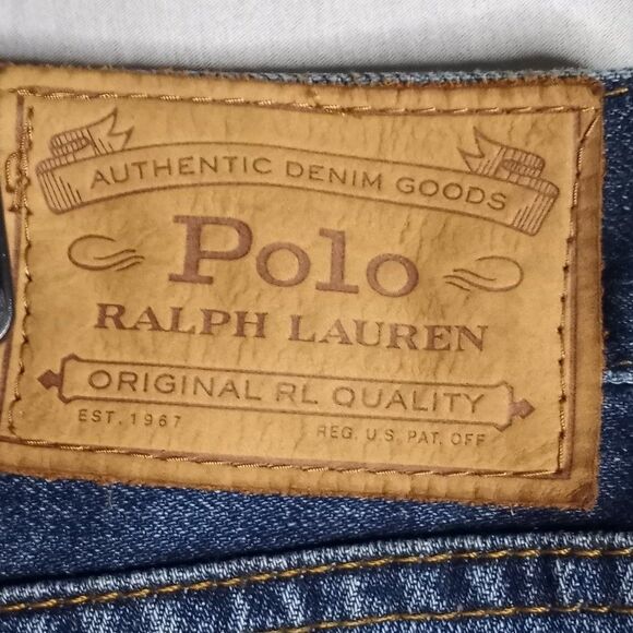 Polo Ralph Lauren The Varick Slim Straight Leg Men's Dark Wash Jeans 40x20 NWT - Picture 11 of 13